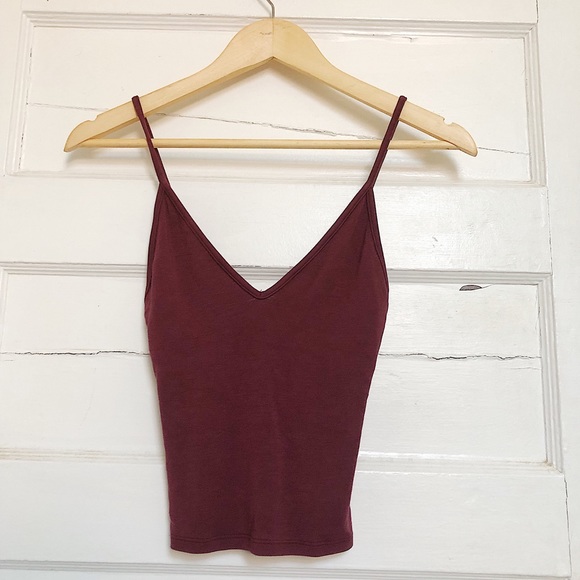 Brandy Melville maroon crop top - Picture 1 of 1